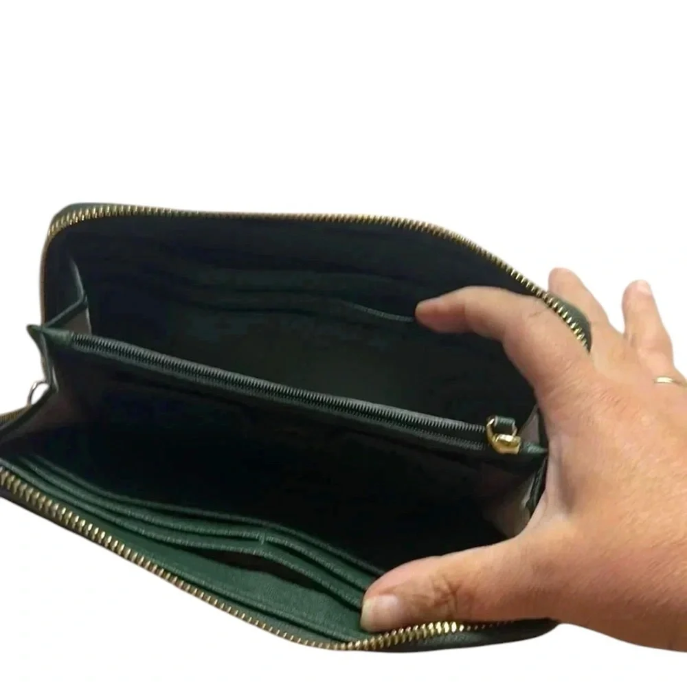 - Michael Kors green large wallet